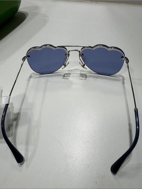 Miu Miu Aviator Cloud Sunglasses Periwinkle Mirror